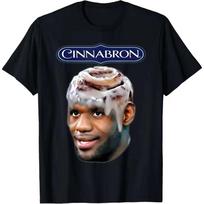 Cinnabron Juokingas LeBron Grafinis Memas Marškinėliai Moteriški Mados Marškinėliai Aukštos Kokybės Oversized Trumpomis Rankovėmis Vyriški Marškinėliai Viršutiniai Drabužiai Gatvės Stilius XL