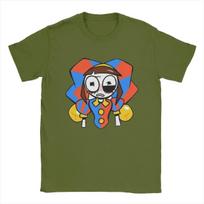 Nuostabus skaitmeninis cirkas T-shirt vyriškas Pomni ir Jax Šauni medvilninė marškinėlių su apvalia apykakle ir trumpomis rankovėmis vasaros apranga S