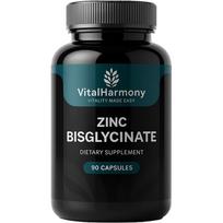 Vitalharmony cinko bisglicinatas, 90 kapsulių