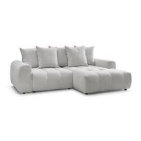 Šviesiai pilkos spalvos sulankstoma/su sandėliavimo vieta kampinė sofa iš šenilinio audinio (su dešiniuoju kampu/su gultu) Roxelane – Bobochic Paris