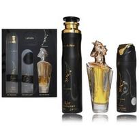 Lattafa Maahir rinkinys vyrams ir moterims (100 ml. EDP + 200 ml. purškiamas dezodorantas + 300 ml. oro gaiviklis) - Rinkinys