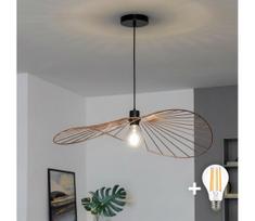 Brilagi - LED liustra ant laido CERIA WIRE 1xE27/40W/230V 60x80 cm bronzinė