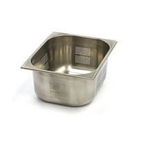 Gastronorm konteineris 1/2 GN - perforuotas - 15 cm gylio - 32,5 x 26,5 cm - nerūdijantis plienas