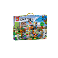 Lego stiliaus Minecraft konstruktorius - Kalėdinė būstinė, LED, 650 dalių