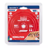 Medžio pjovimo diskas SPECIALIST+ Premium Demolition, 165 x 1,6 x 20 mm, 24 dantų, 18°, TCT