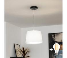 Brilagi - LED pakabinamas šviestuvas CERIA ant laido, 1xE27/40W/230V, Ø 30 cm, baltas