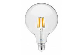 LED lemputė G125, Filament, 3000K, E27, 8,0 W, AC220-240V, 360°, 880lm, 70mA