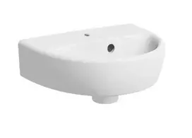 Geberit Selnova praustuvas 36x29 cm, su 1 maišytuvo anga, su perpildymo ventiliu, baltas 500.320.01.7