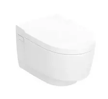 Geberit AquaClean - Elektroninė bidė Mera Comfort su keramika, montuojama ant sienos, TurboFlush, švelnaus uždarymo, KeraTect, balta 146.210.11.1