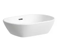 Laufen Lua - Praustuvas-dubuo, 50x35 cm, su perpildymo anga, LCC, baltas H8120834001091