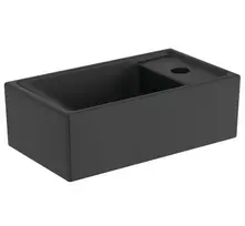 Ideal Standard Tempo praustuvas 37x21 cm, be perpildymo angos, maišytuvo skylė dešinėje, juodas E2112V3