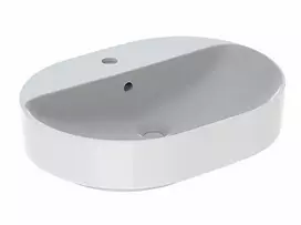 Geberit VariForm -  praustuvas 60x45 cm, su perpildymo anga, maišytuvo skyle, baltas 500.777.01.2