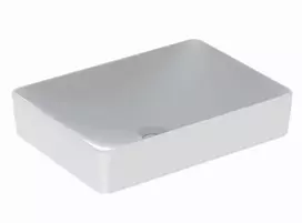 Geberit VariForm - stalviršio praustuvas 55x40 cm, be perpildymo linijos, be skylės maišytuvui, baltas 500.779.01.2