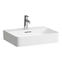 Laufen VAL - Praustuvas 55x42 cm, su perpildymo anga, maišytuvo skyle, baltas H8102820001041