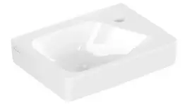Villeroy & Boch Architectura - Praustuvas rankoms, 36x27 cm, su perpildymo anga, maišytuvo skylė dešinėje, Alpine White 43863601