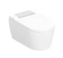 Geberit AquaClean - Elektroninė bidė Sela Classic su keramika, montuojama ant sienos, TurboFlush, SoftClosing, KeraTect, balta/blizgi chromuota 146.220.21.1