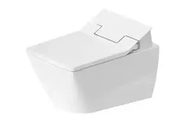 Duravit Viu - Pakabinamas unitazas SensoWash bidė dangčiui, be rėmelio, DuraFix, Alpine White 2511590000
