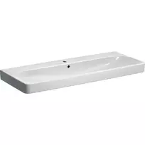 Geberit Smyle Square praustuvas 120x48 cm, su perpildymo anga, 1 maišytuvo skylė, baltas 500.226.01.1
