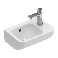 Villeroy & Boch Architectura praustuvas, 36x22 cm, su perpildymo anga, su maišytuvo skyle dešinėje, Alpine White 43733601