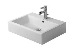 Duravit Vero -  praustuvas, 60x47 cm, 1 skylė maišytuvui, Alpių baltas 0452600000