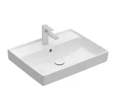 Villeroy & Boch Collaro - praustuvas, 60x47 cm, su perpildymo funkcija, su skyle maišytuvui, CeramicPlus, Alpine White 4A336GR1