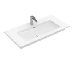 Villeroy & Boch Venticello - praustuvas 100x50 cm, su perpildymo funkcija, su skyle maišytuvui, CeramicPlus, Alpine White 4104ALR1