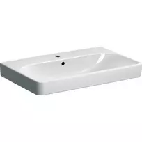 Geberit Smyle Square praustuvas 75x48 cm, su perpildymo anga, 1 skylė maišytuvui, baltas 500.249.01.1