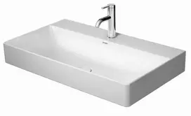 Duravit DuraSquare praustuvas 80x47 cm, su 1 skyle maišytuvui, DuraCeram, Alpine White 2353800041