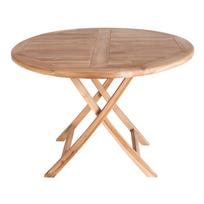 Apvalus tikmedžio valgomasis stalas | 100 x 75 x 100 cm | Ruda