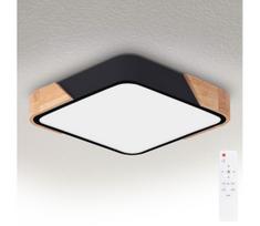 Brilagi - dimeriuojamas LED šviestuvas PILANA LED/48W/230V ąžuolas/juodas 42x42 cm + nuotolinis pultas