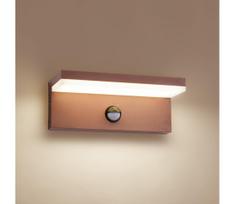 Brilagi-LED lauko sieninis šviestuvas su jutikliu TESSI LED/10W/230V rudas IP54