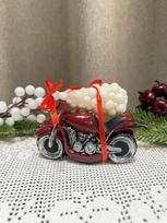 ŠVENTINIS MOTO EKSPRESAS | rankų darbo sojų vaško žvakė su medine dagtimi
