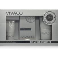 Vivaco Gentleman Silver Set rinkinys vyrams (losjonas po skutimosi 100 ml. + balzamas po skutimosi 100 ml. + dušo gelis 200 ml.) - 1 vnt.