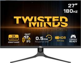 Twisted Minds - Blaze Series Flat 27 QHD - 180HZ 0.5MS Fast IPS HDMI 2.1 Gaming Monitor