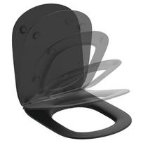 Unitazo sėdynė su dangčiu, (unitazui T0082V3) soft-close, juodas