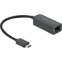 Adapter USB Delock 66645 USB-C - RJ-45 Black  (66645) | 66645 | 4043619666454