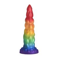 XR Brands Magic Rider Silicone Fantasy Model Rainbow Unicorn Horn 17cm by XR Brands