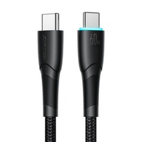 Joyroom Starry Series SA32-CC3 USB-C / USB-C kabelis 60W 1m - juodas