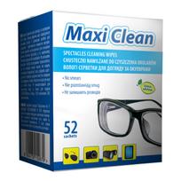 MAXI CLEAN drėgnos servetėlės akinių lęšiams valyti (52 vnt.)