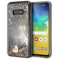 „Guess“ „Samsung Galaxy S10e“ blizgučių širdelių dėklas, auksinis