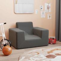 Vaikiška sofa，Vaikų sofa, antracito spalvos, minkštas pliušas CFE79955