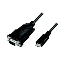 LogiLink USB-C - RS232 Adapterkabel, 1,2 m, schwarz Anschlüsse: USB-C Stecker, DB9 Stecker, - 1 Stück (AU0051A)