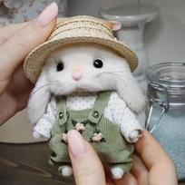 14cm Sodininko triušio pliušinis žaislas Rankų darbo miela meškiuko triušio lėlė Kawaii pakabukas Namų dekoracija Vaikų merginos dovana 14cm