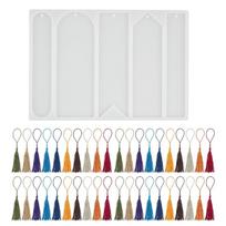 DIY Bookmark Molds Bookmark Silicone Epoxy Making Moulds Bookmark Epoxy Resin Mold Silicone Material with Long Tassels 1