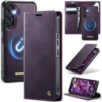 2 viename nuimamas piniginės kortelių odinis dėklas Samsung Galaxy A56 A55 A54 A53 A52 A15 A35 A16 A13 A14 magnetinis atverčiamas stovas dangtelis For Galaxy A56 5G violetinė
