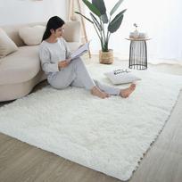 Furry Carpet Living Room Mat Modern Bedroom Nordic Style Decoration Carpet Large Size Black Gray White Non Slip Children's Rugs 50x80cm