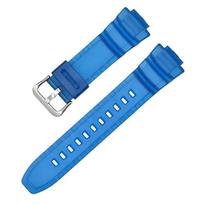 TPU Dervos Dirželis Casio MCW-100H W-S220 HDD-S100 WV-200 AE-2000/2100 Laikrodžiui Silikoninis Sportinis Vandeniui Atsparus Apyrankė 16mm 16mm mėlyna