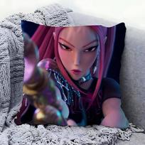 KPop Demon Hunters Mira Cushion Cover 30x50 Polyester Sofa Cushions Decorative Throw Pillows Home Decoration Pillowcover 16x16Inch