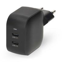 Kambario įkroviklis 2X USB-C, 35W, greitas įkrovimas, juodas