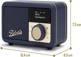 Roberts Revival Petite 2 Midnight blue – nešiojamasis Bluetooth garsiakalbis – belaidžiai garsiakalbiai